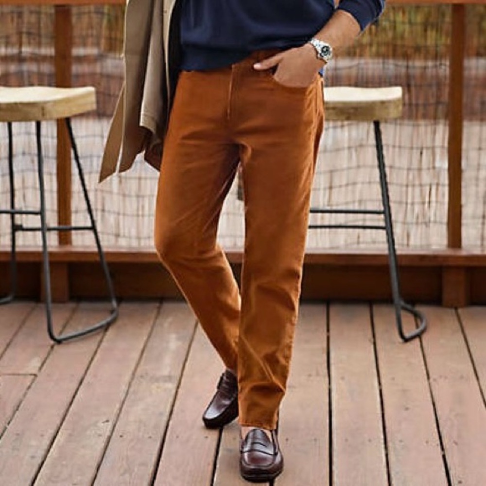 Theory Rust Corduroy “Haydin” Pant (Academia Collegiate Gorp Indie Preppy Retro)
